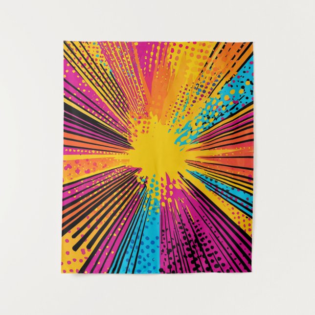 Tapete De Parede Explosão de Pop de estilo cômico (9) (Frente)