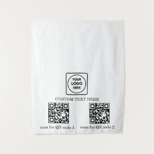 Tapete De Parede Expositor de Marca Código QR do Logo da Loja Pop U