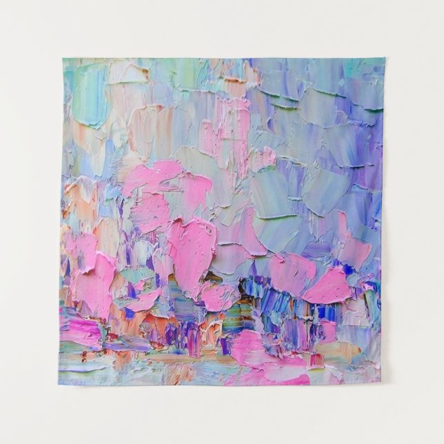 Tapete De Parede Expressive embossed paint on canvas, created using (Frente)