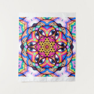 Tapete De Parede Eyeball Mandala | Psychedelic Wall Tapestry