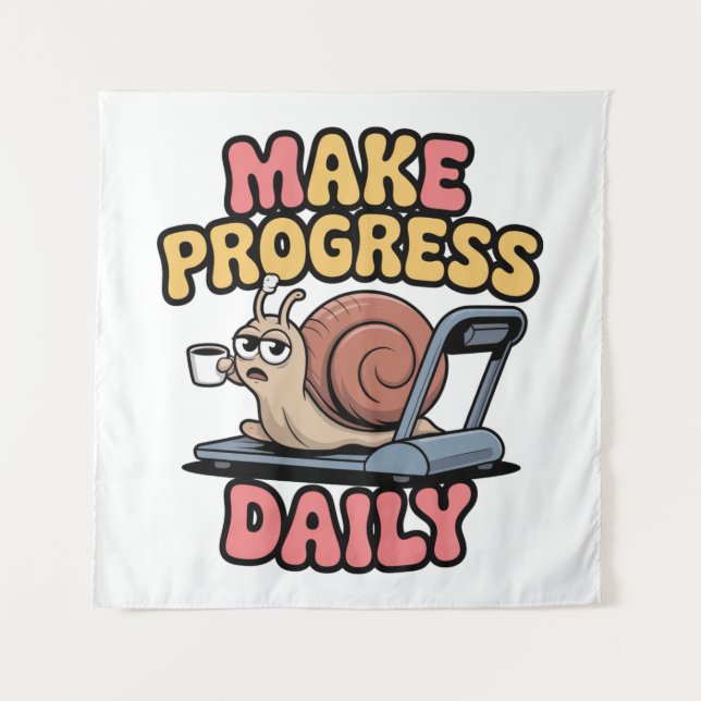 Tapete De Parede Faça Progressos Diariamente (Frente)