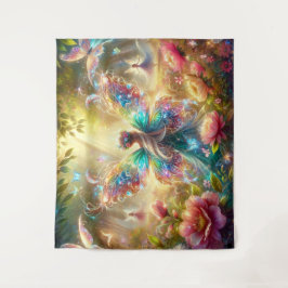 Tapete De Parede Fada com borboletas