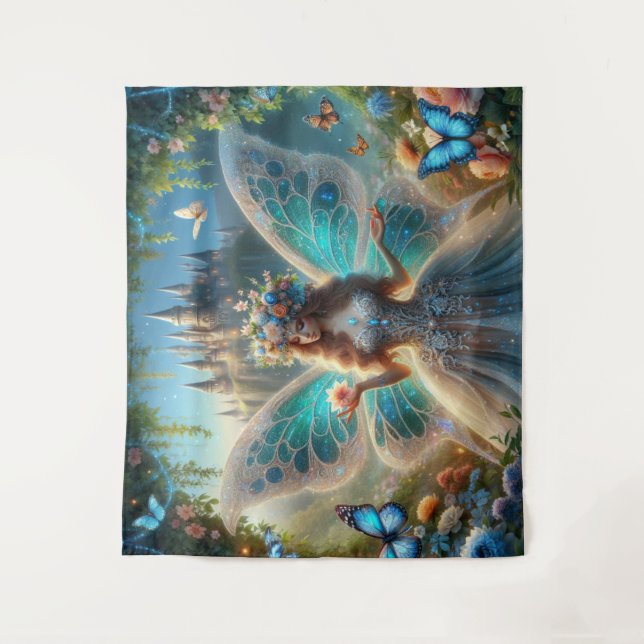 Tapete De Parede Fada com flor (Frente)