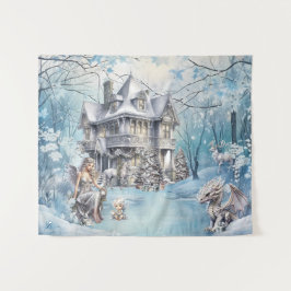 Tapete De Parede Fada de Natal Mágica e Whimsical