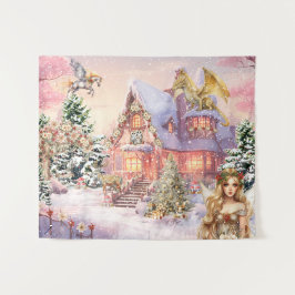 Tapete De Parede Fada de Natal Mágica e Whimsical