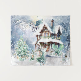 Tapete De Parede Fada de Natal Mágica e Whimsical