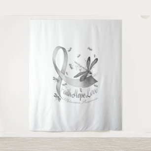 Tapete De Parede Faith Hope Love Melanoma Sensibilização Dragonfly