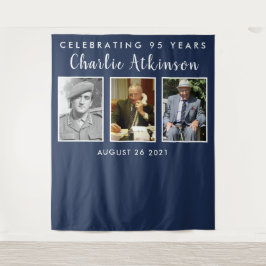 Tapete De Parede faixa de fundo de colagem de fotos de 95 anos