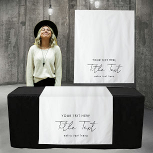 Tapete De Parede Faixa de mesa personalizada Banner Moderno Texto R