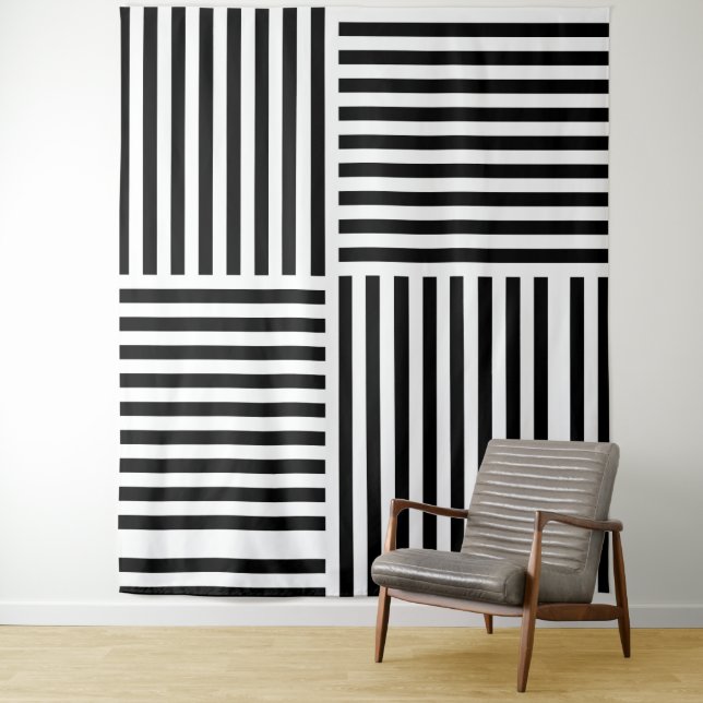 Tapete De Parede Faixas Verticais E Horizontais (In Situ)