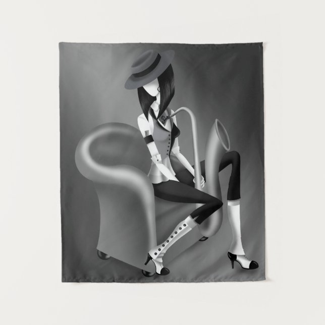 Tapete De Parede Fala fácil - cinza monocromática (Frente)