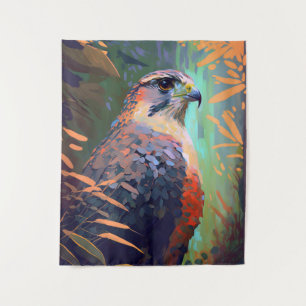 Tapete De Parede Falcon Bird Retrato Animal Pintura de Vida Selvage