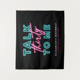 Tapete De Parede Fale Trinta Para Mim Sujo 30 Neon Azul & Rosa