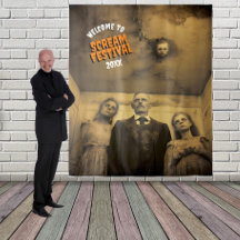 Família Zumbi Assustadora Fundo Pendurado de Hallo