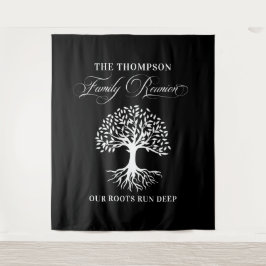 Tapete De Parede Family reunion tree backdrop banner black