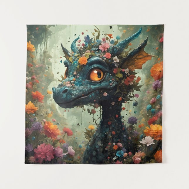 Tapete De Parede Fantasia de Dragão Bebê (Frente)