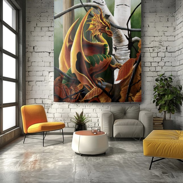 Tapete De Parede Fantasia Verde Laranja do Outono (Criador carregado)