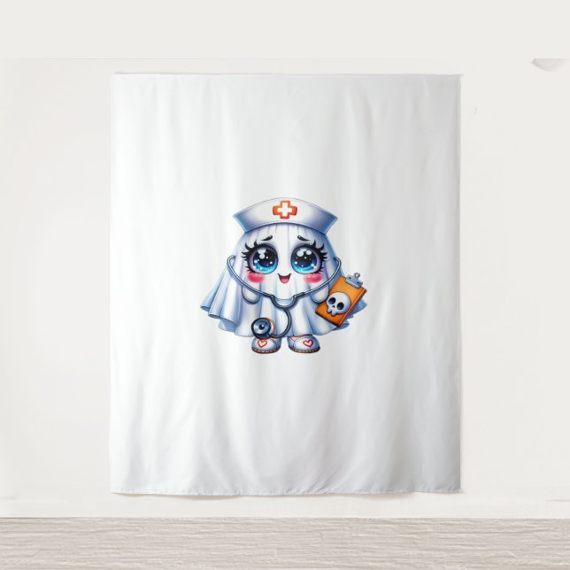 Tapete De Parede Fantasma do Dia das Bruxas em Clássico uniforme de (Frente)