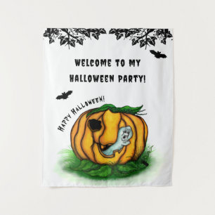 Tapete De Parede Fantasma do Halloween, Bat, Ghost e Spider