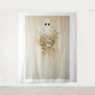 Tapete De Parede Fantasma Whimsical com Flores Selvagens