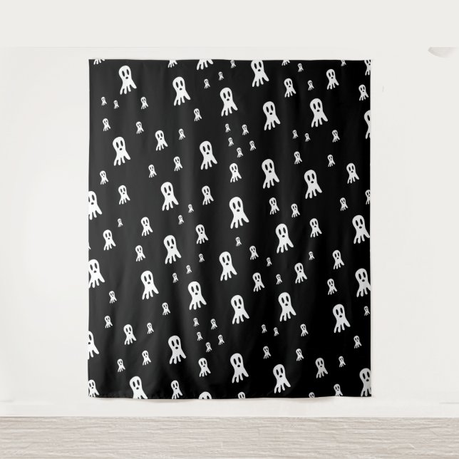 Tapete De Parede Fantasmagóricos de Halloween Escuros (Frente)