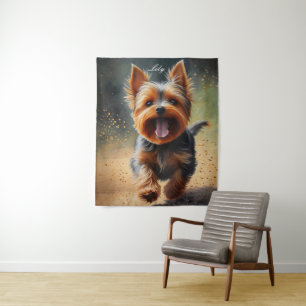 Tapete De Parede Fantasy Yorkshire Terrier Surreal Dog Art