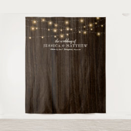 Tapete De Parede Farmhouse Rustic Twinkling Luzes De Casamento Fund