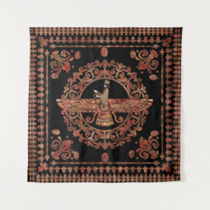 Tapete De Parede Farohar - Faravahar - Fravashi Marble e Dourado