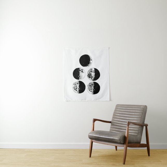 Tapete De Parede Fases da Lua Ilustrações de Arte Espacial Astronôm (In Situ)