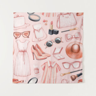 Tapete De Parede Fashion illustrations. Seamless pattern