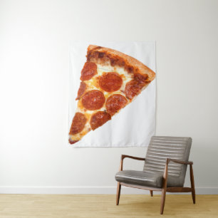 Tapete De Parede Fatia de pizza de pepperoni clássica da SlipperyJo