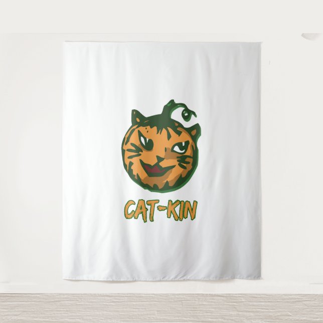 Tapete De Parede Fatos de Halloween de Gato Negro (Frente)