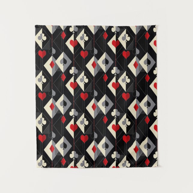 Tapete De Parede Fatos de jogar cartas no pôquer. (Frente)