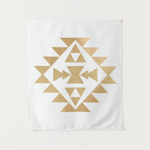 Tapete De Parede Faux Gold Foil Tribal Illustração Muralha