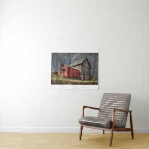 Tapete De Parede Fazendas Red Wooden Barn em Michigan