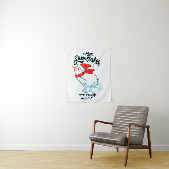 Tapete De Parede Fazendo Snowman Fartar Como Os Flocos De Neve São  (In Situ)