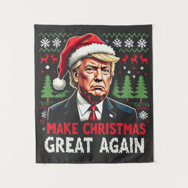 Tapete De Parede Fazer Excelente De Natal Novamente Feio Trump Do S (Frente)