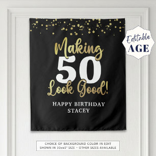 Tapete De Parede Fazer preto Dourado AGE Parece bom nome Confetti