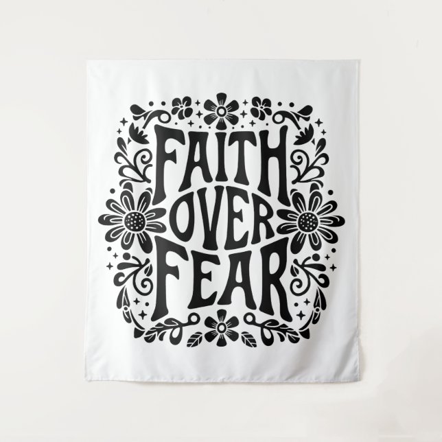 Tapete De Parede Fé sobre o temor cristão (Frente)