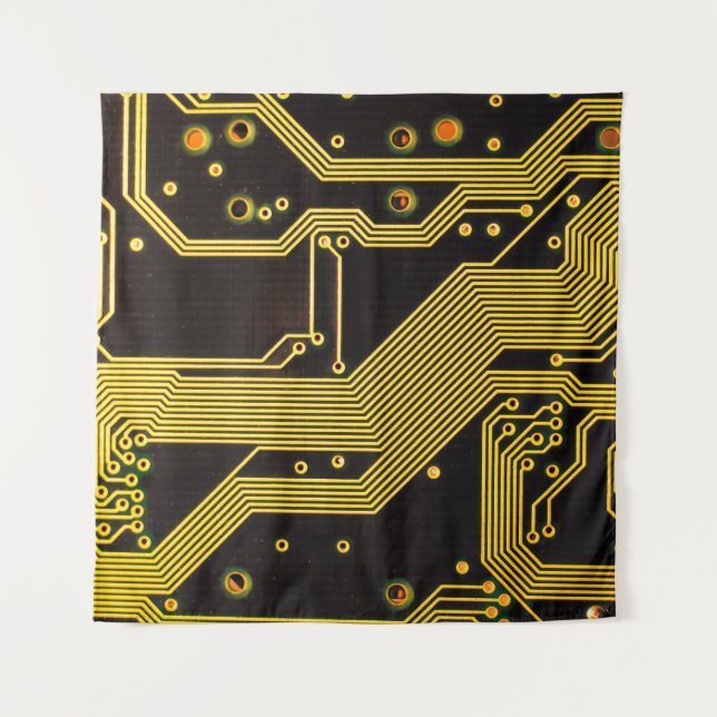 Tapete De Parede Feche a foto do fundo da placa de circuito,abstrat (Frente)