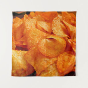 Tapete De Parede Feche as suculentas, crocantes, batatas fritas na 