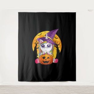 Tapete De Parede Feiticeira das bruxas de Halloween do Unicórnio, T