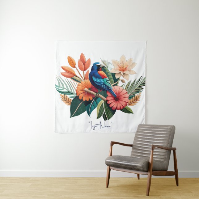 Tapete De Parede Felicidade tropical: Fusão vibrante da Flora (In Situ)