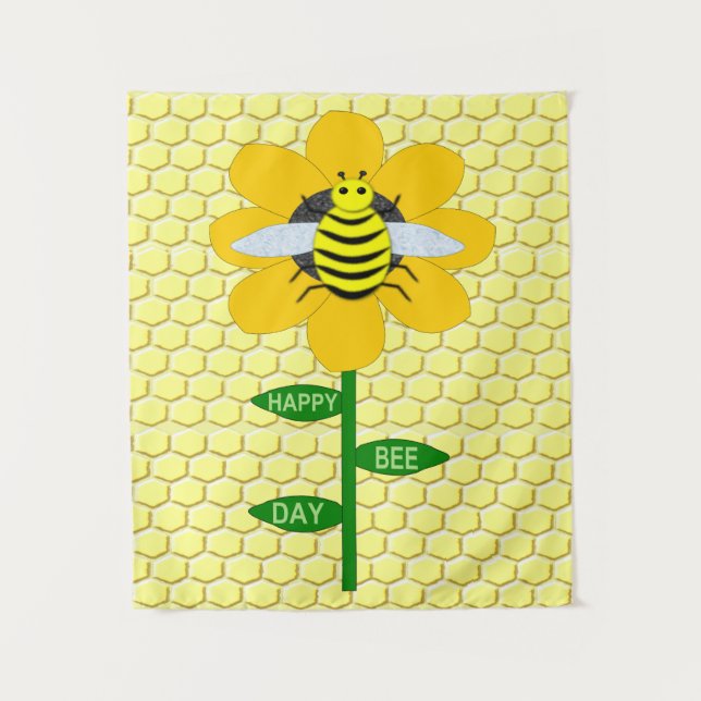 Tapete De Parede Feliz aniversário Abelha Bumblebee (Frente)