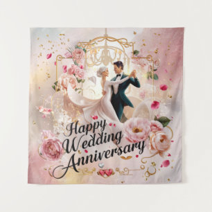 Tapete De Parede Feliz Aniversário de Casamento Mural #6