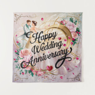 Tapete De Parede Feliz Aniversário de Casamento Mural #7