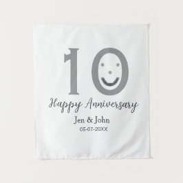 Tapete De Parede Feliz aniversário do nome data cinza ousada emoji