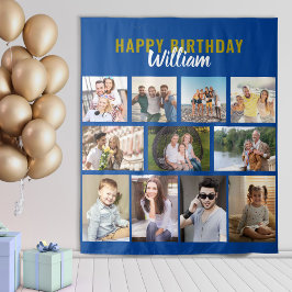 Tapete De Parede Feliz Aniversário Personalizado 11 Foto Colagem Az
