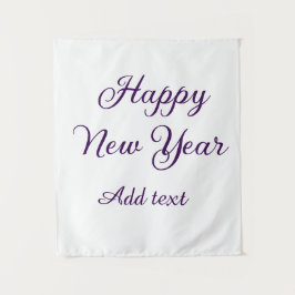 Tapete De Parede Feliz ano novo caligrafia roxa simples minimalista