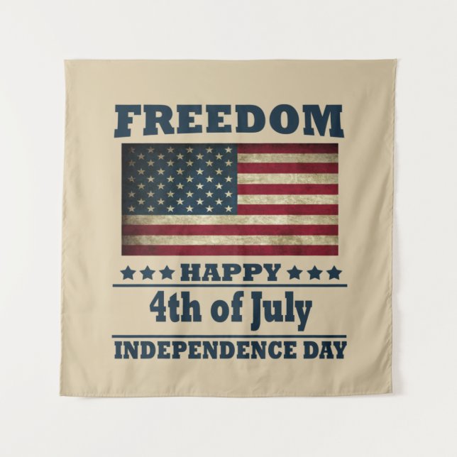 Tapete De Parede Feliz dia 4 de julho da independência (Frente)